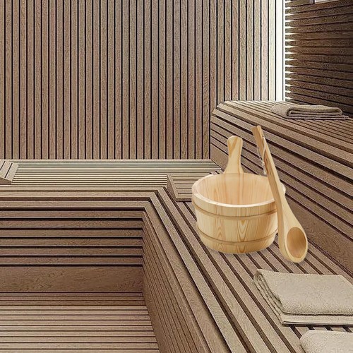 Wooden sauna barrel - wooden, and