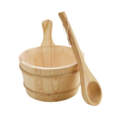 Wood sauna bucket and - 4l,