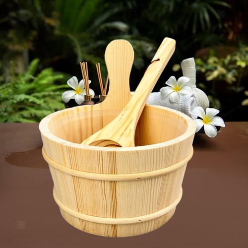 Sauna wood bucket set - set, l